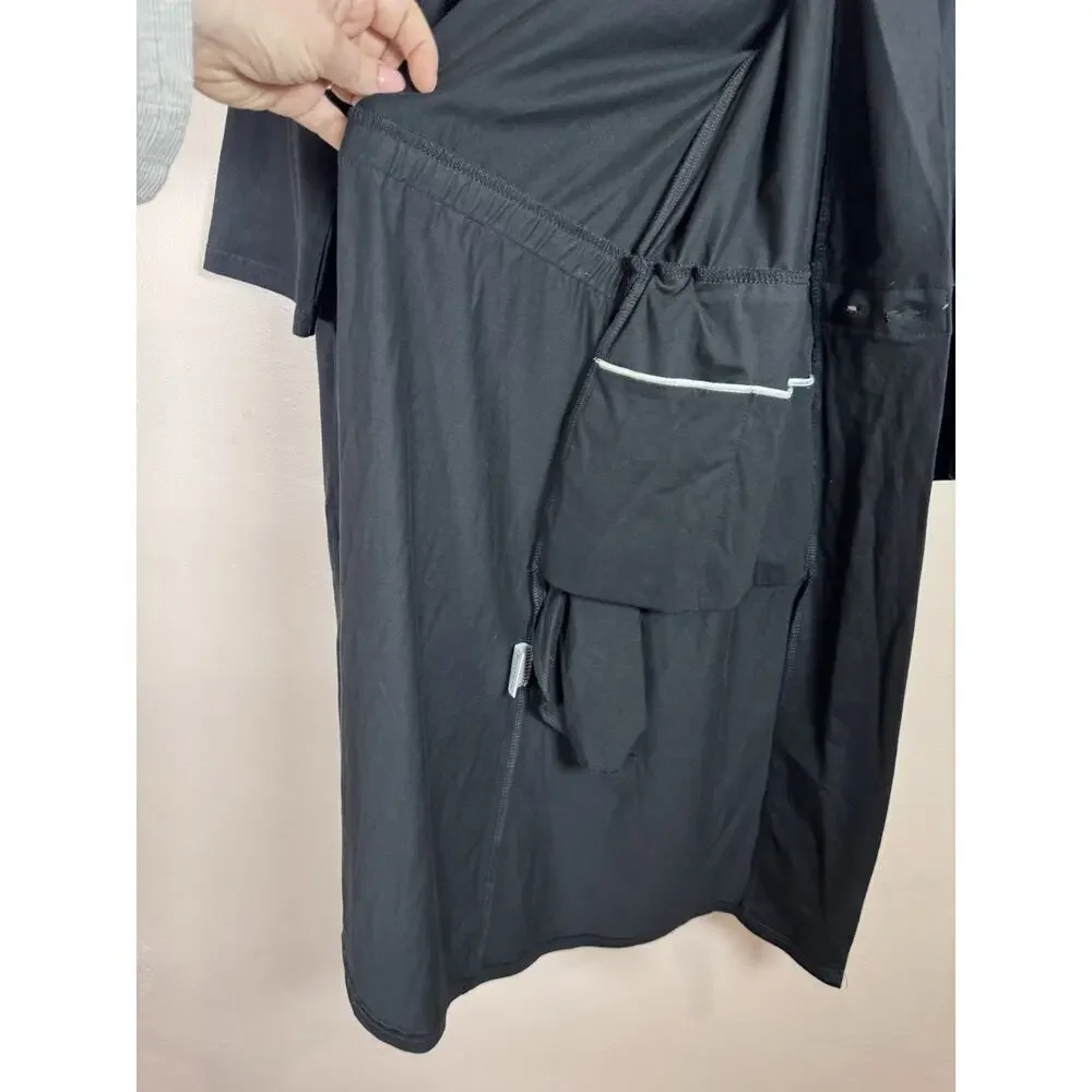 Original Brobe Post Breast Surgery Recovery Adaptive Robe Size M Black Pockets
